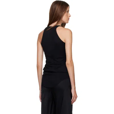 Rick Owens Black Tower Basic Tank Top In 09 Black