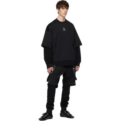 Mastermind Japan Black Layered Pullover Sweatshirt In Black