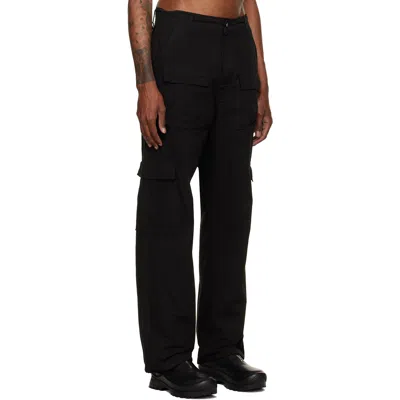Alexander Digenova Black Cargo Pants In Black