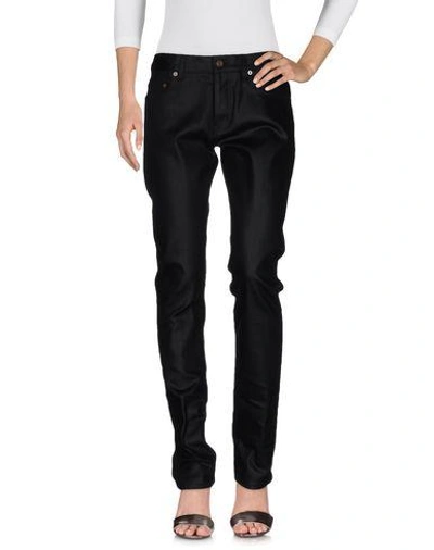 Shop Saint Laurent Denim Pants In Black