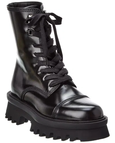Ferragamo Orlando Leather Boot In Black