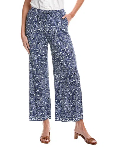 Max Studio Rayon Blend Drawstring Pant In Blue