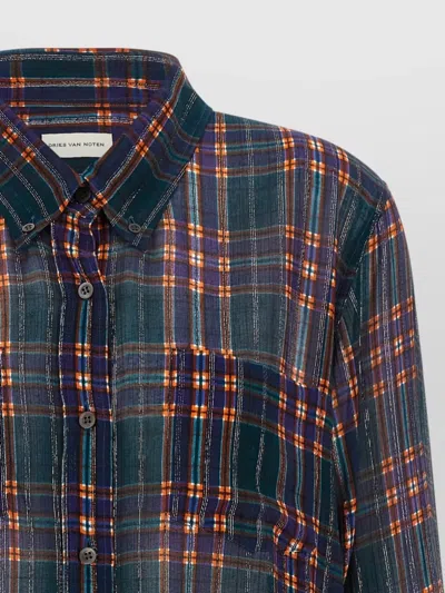 Dries Van Noten Silk Blend Shirt In Multi
