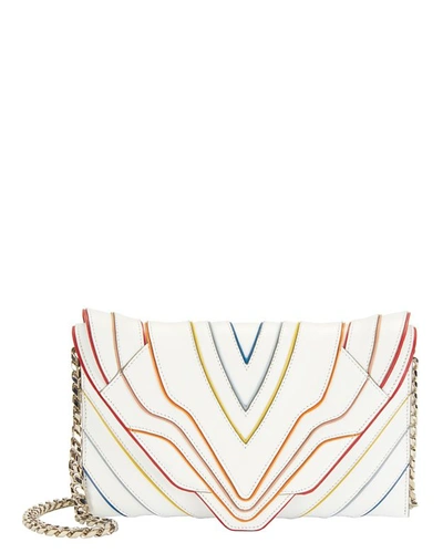 Shop Elena Ghisellini Selina White Clutch