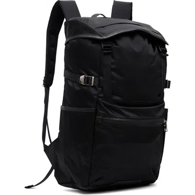 Master-piece Black Progress Flap Backpack In Black