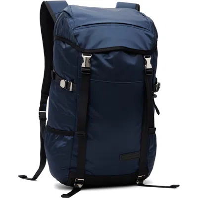 Master-piece Navy Lightning Flap Backpack In Navy