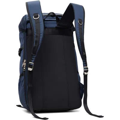 Master-piece Navy Lightning Flap Backpack In Navy