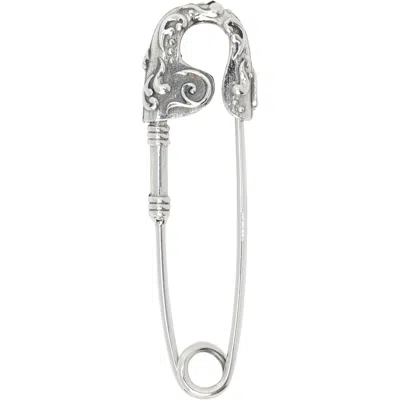 Emanuele Bicocchi Large Pin Earring In Silver