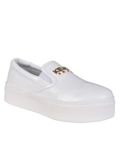 Shop Kenzo K-py Platform Slip-on Sneakers In Blanc