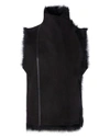 YVES SALOMON Toscana Shearling Vest,7WXG90355TOSF-BLK