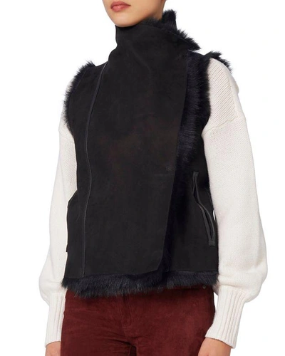 Shop Yves Salomon Toscana Shearling Vest