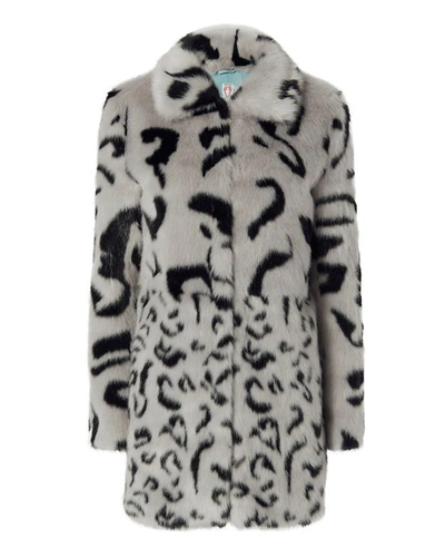 Shrimps Lassie Leopard Pattern Faux Fur Coat