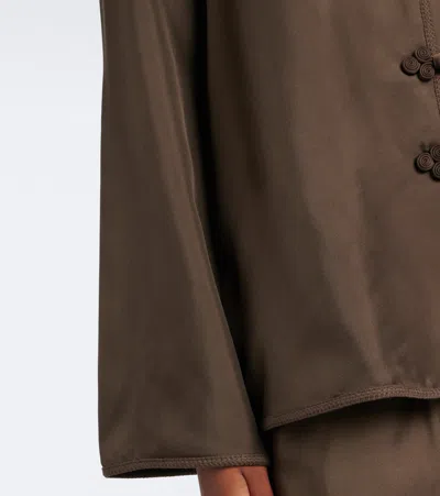 Rohe Oversized Silk Blouse In Black