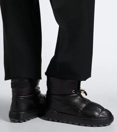 Bogner Chamonix Leather Snow Boots In Black