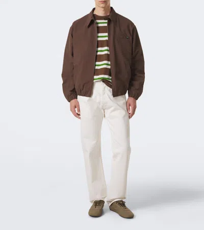 Prada Technical Blouson Jacket In Brown