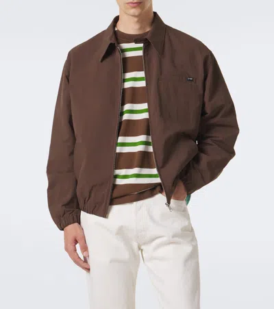 Prada Technical Blouson Jacket In Brown