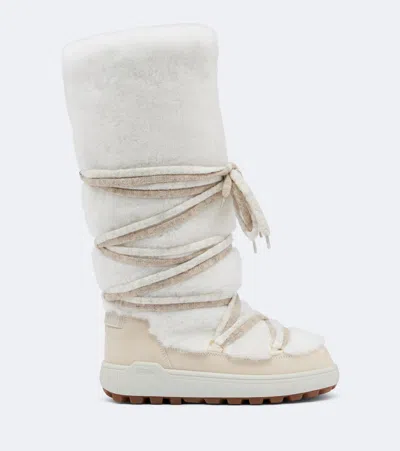 Bogner Chamonix Shearling Snow Boots In White