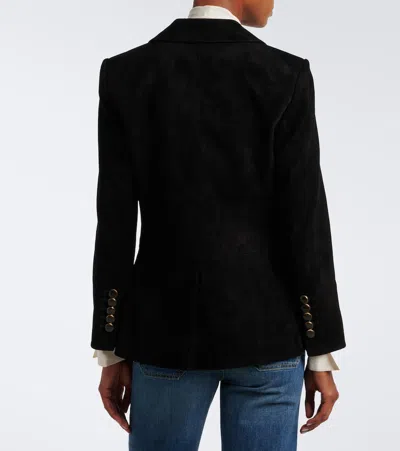 Veronica Beard Healy Suede Blazer In Black