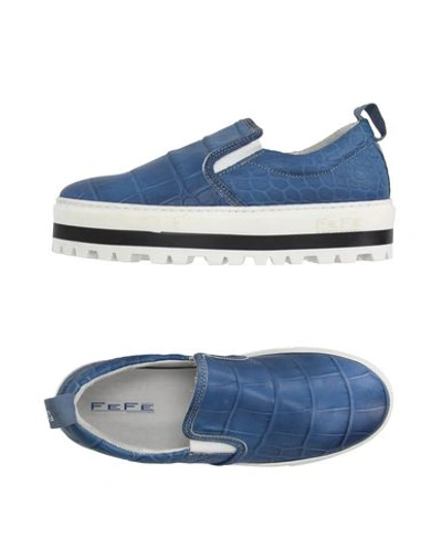 Fefè Glamour Pochette Sneakers In 파스텔 블루