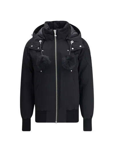 Moose Knuckles Down Debbie Bomber Jacket In Black