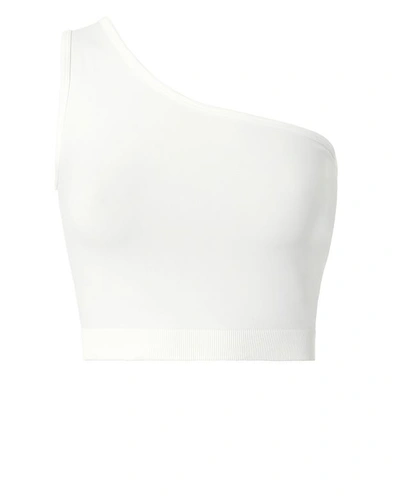Shop Helmut Lang One Shoulder Bra Top: White