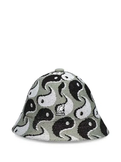 Kangol Yin-yang Patterned Hat In Gray