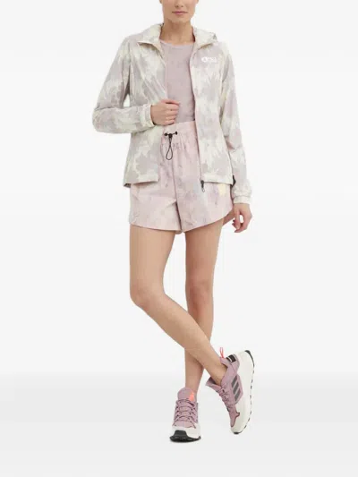 Picture Patterned Hooded Jacket In Multi
