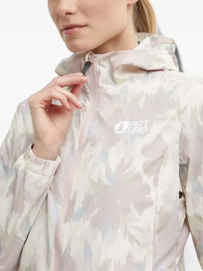 Picture Patterned Hooded Jacket In Multi