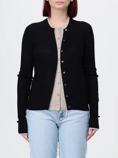 Acne Studios Layered-effect Button-up Cardigan In Black