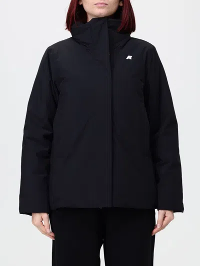 K-way Black Rose Stretch 2l Waterproof Windproof Polyester Jacket In Black