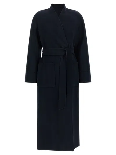 Max Mara 'nodo' Reversible Coat In Blue