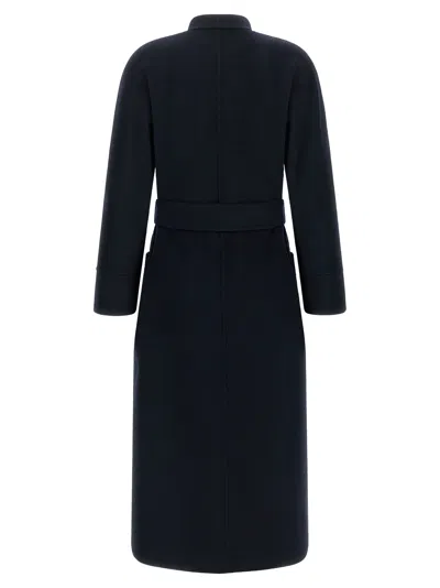Max Mara 'nodo' Reversible Coat In Blue