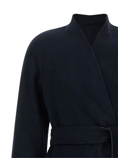 Max Mara 'nodo' Reversible Coat In Blue