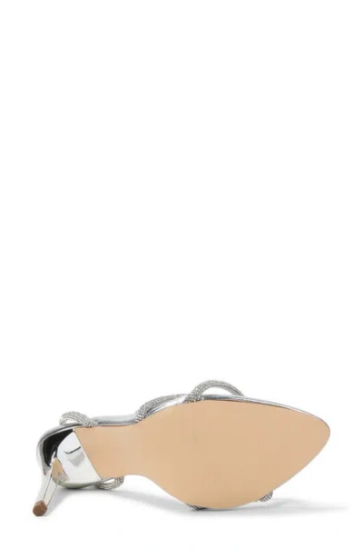 Berness Hellene Rhinestone Ankle Strap Sandal In Silver