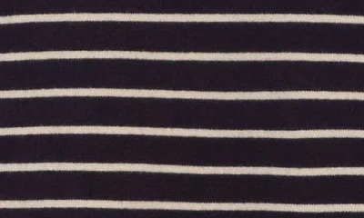Max Studio Striped Sweater Tank In Navy / Bone Stripe