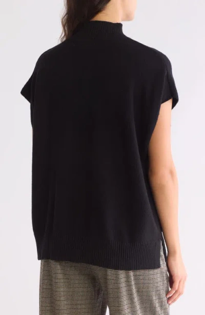 Max Studio Mock Neck Sweater In Black-black