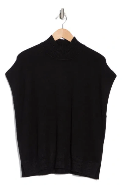 Max Studio Mock Neck Sweater In Black-black
