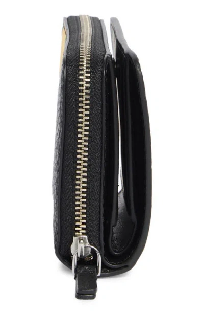 Marc Jacobs Daisy Print Bold Mini Compact Wallet In Black Multi