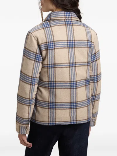 Woolrich Alaskan Check-pattern Shirt Jacket In Blue
