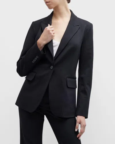Kobi Halperin Collette Peak-lapel Single-button Jacket In Black