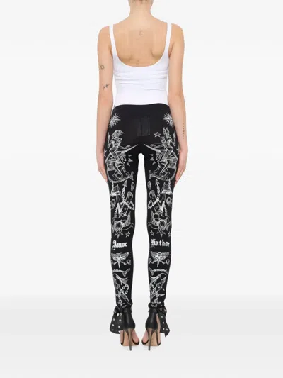 Givenchy Tattoo-print Leggings In Multi