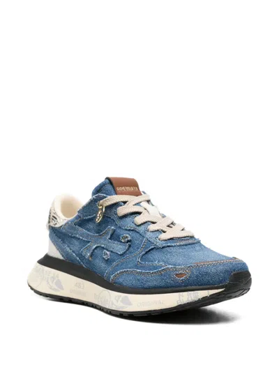Premiata Denim Sneakers In Multi