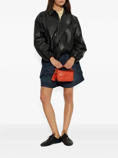 Loewe Nappa Lambskin Leather Jacket In Black