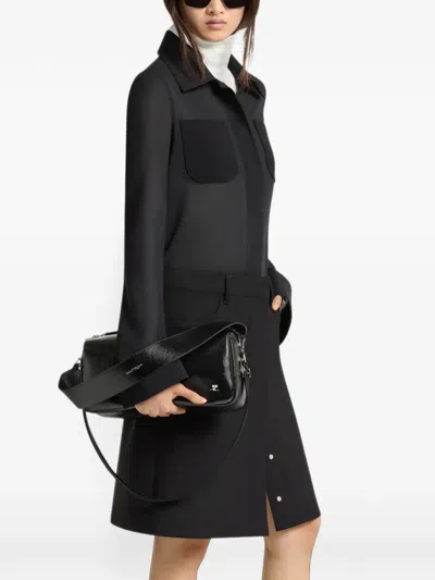 Courrèges Medium Three Sixty Shoulder Bag In Black
