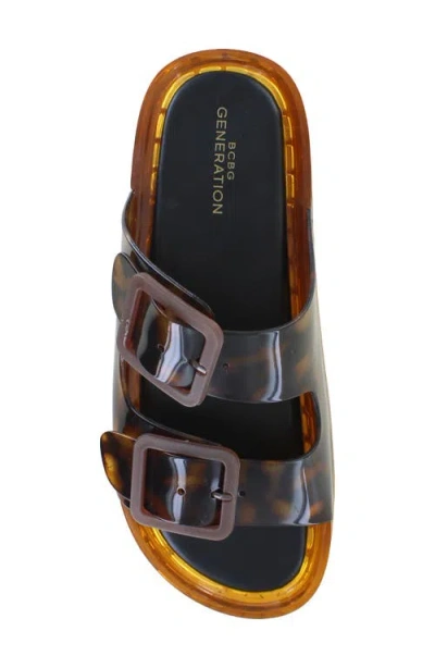 Bcbgeneration Marli Slide Sandal In Multi Tortoise