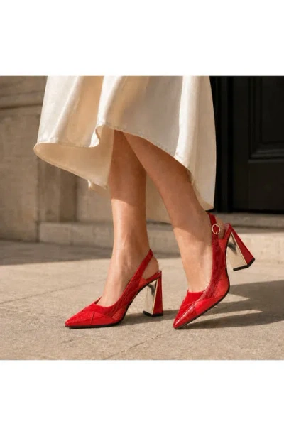 Ninety Union Francis Slingback Pump In Red Multi