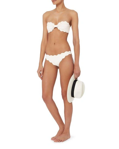 Shop Marysia Antibes White Bandeau Bikini Top