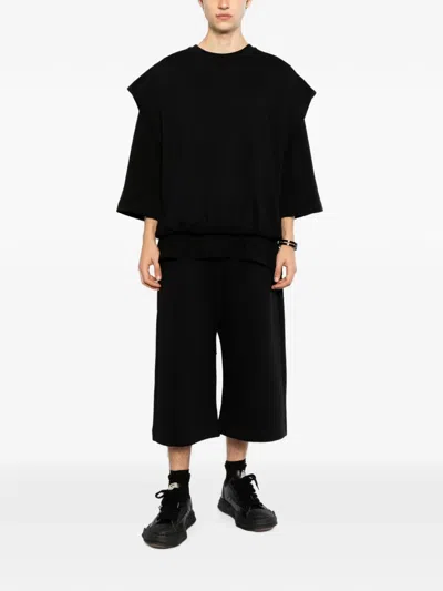 Thom Krom Drawstring Wide-leg Track Pants In Black