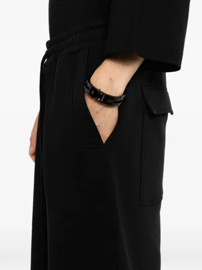 Thom Krom Drawstring Wide-leg Track Pants In Black