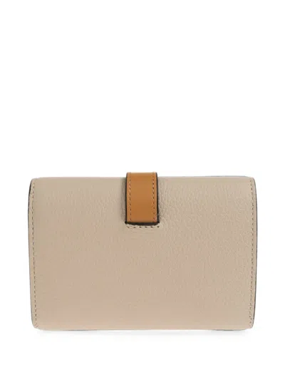 Loewe Pebbled Leather Wallet In Brown
